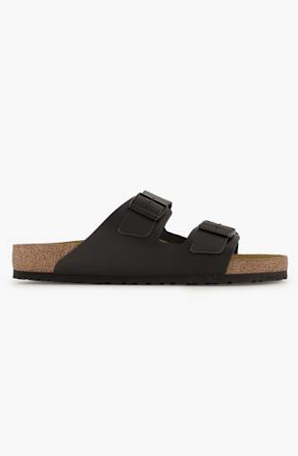 Birkenstock Arizona Natural Leather Regular Fit slipper uomo Nero