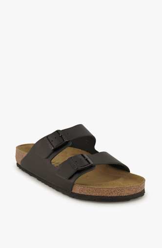 Birkenstock Arizona Natural Leather Regular Fit slipper hommes Noir
