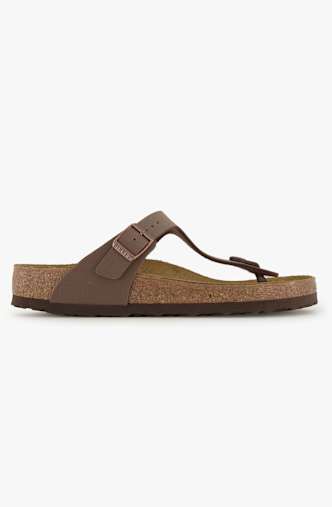 Birkenstock Gizeh Birko-Flor® Nubuk Regular Fit Damen Slipper Braun