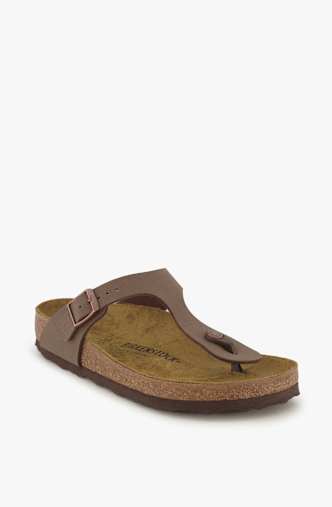 Birkenstock Gizeh Birko-Flor® Nubuk Regular Fit Damen Slipper Braun