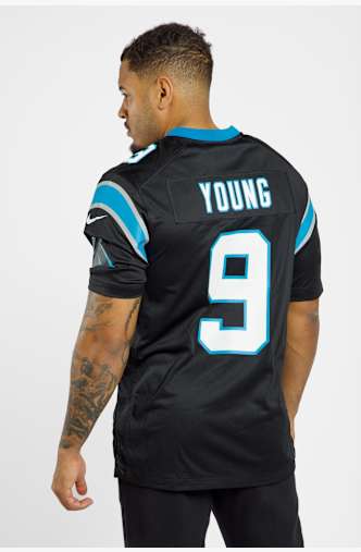 Nike Carolina Panthers Bryce Young Home maillot de football américain hommes 24/25 Noir