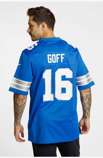 Nike Detroit Lions Jared Goff Home maillot de football américain hommes 24/25 Bleu