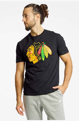 Fanatics Chicago Blackhawks Primary Logo Herren T-Shirt Schwarz