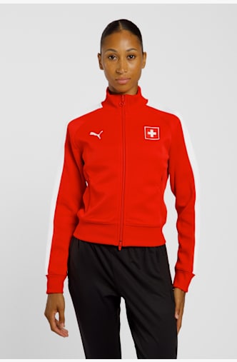 PUMA Schweiz T7 Damen Trainingsjacke Rot
