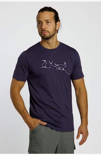 46 NORD Merino t-shirt hommes Bleu