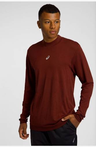 ASICS Road Winter Seamless Herren Longsleeve Rot