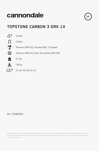 Cannondale Topstone Carbon 3 28 Gravel Bike Türkis