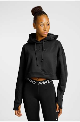 Nike Pro Therma-FIT Fleece Damen Hoodie Schwarz