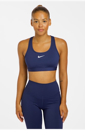 Nike Swoosh Padded Medium soutien-gorge de sport femmes Bleu Foncé