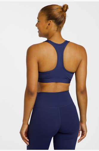 Nike Swoosh Padded Medium reggiseno sportivo donna Blu Scuro