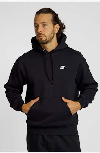 Nike Club Herren Hoodie Schwarz