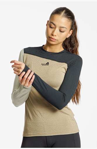 BEACH MOUNTAIN manche longue thermique femmes Beige
