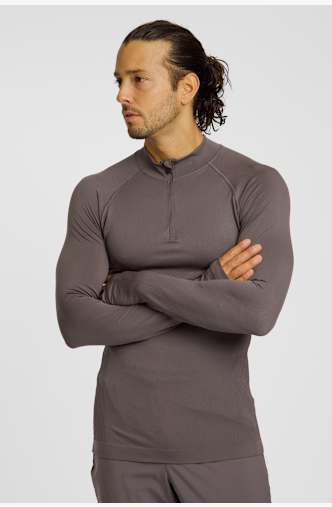 POWERZONE Seamless Herren Midlayer Grau