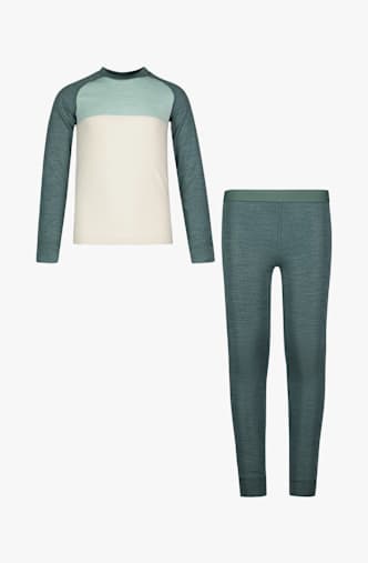 46 NORD Merino-Mix Kinder Thermo Unterwäsche Set Türkis