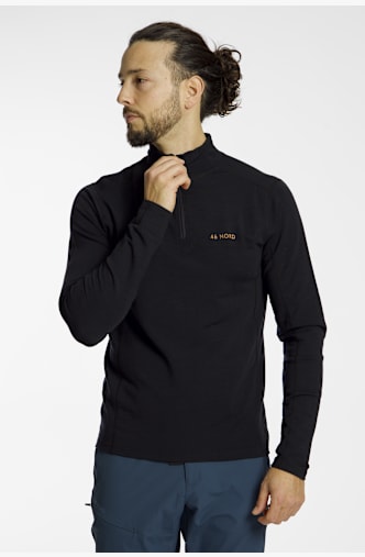 46 NORD Merino Herren Midlayer Schwarz