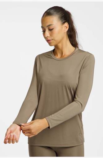 POWERZONE Damen Longsleeve Braun