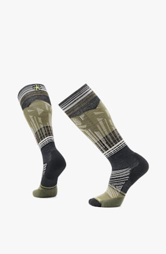 Smartwool Targeted Cushion Summit Print 38-45 chaussettes de ski hommes Noir