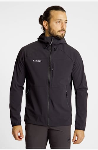 MAMMUT Ultimate Comfort Hooded Herren Softshelljacke Schwarz