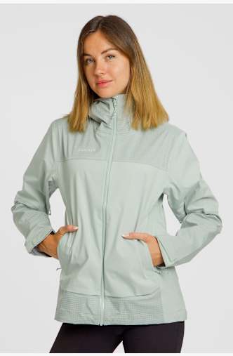 MAMMUT Ducan Guide Hooded Damen Outdoorjacke Silber
