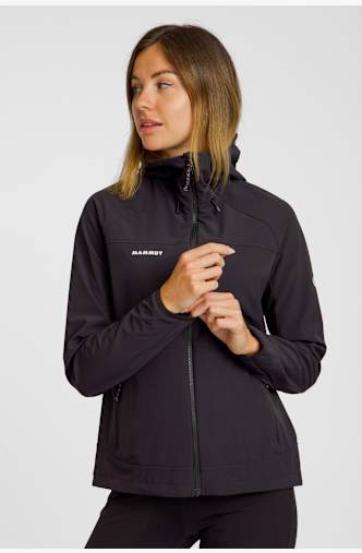 MAMMUT Ultimate Comfort Hooded giacca softshell donna Nero