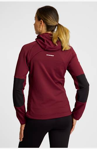 MAMMUT Massone Hooded midlayer femmes Rouge