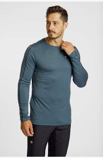 Ortovox 185 Rock'n'Wool Herren Thermo Longsleeve Grau