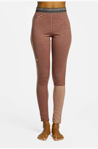 Ortovox 185 Rock'n'Wool leggings termici donna Marrone
