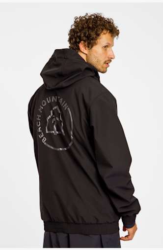 BEACH MOUNTAIN Softshell hoodie hommes Noir