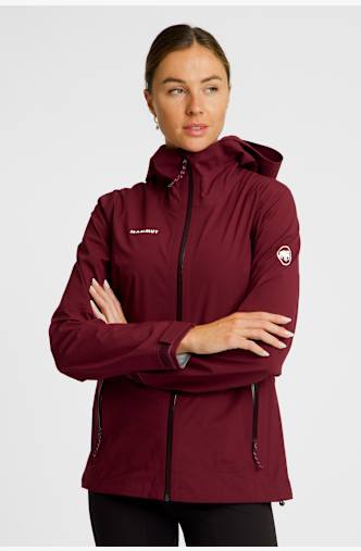 MAMMUT Lucendro Guide Hooded Damen Outdoorjacke Rot