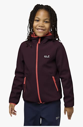 Jack Wolfskin Fourwinds veste softshell enfants Rouge