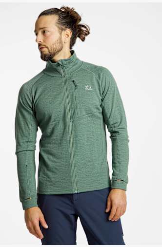 2117 OF SWEDEN Gasska Merino Herren Midlayer Grün