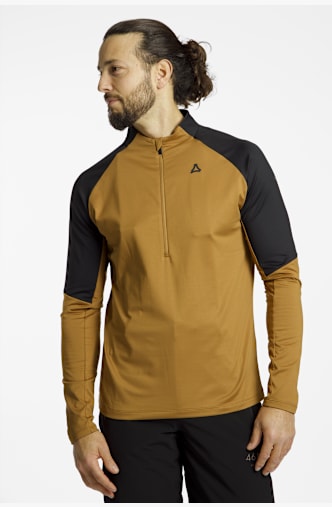 Schöffel Safoon Half-Zip midlayer hommes Marron