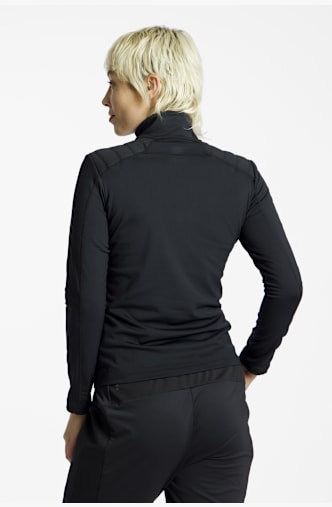 descente T-Neck Damen Midlayer Schwarz