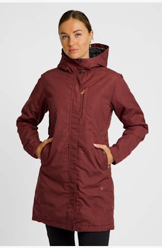 Fjällräven Kiruna Padded parka femmes Rouge