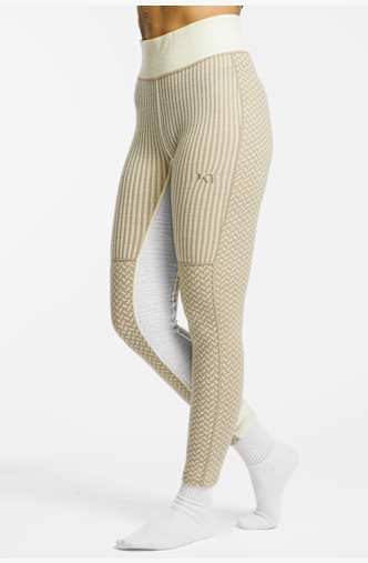 Kari Traa Smekker Merino High Waist pantalon thermique femmes Beige