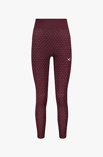 Kari Traa Vilma High Waist leggings termici donna Rosso