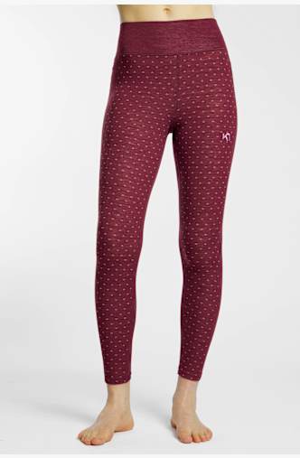 Kari Traa Vilma High Waist leggings termici donna Rosso