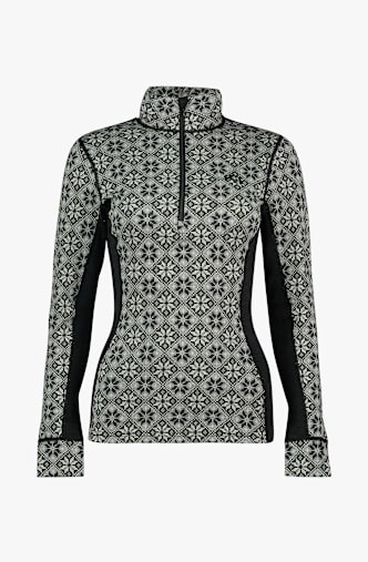 Kari Traa Rose Merino Half-Zip Damen Thermo Longsleeve Schwarz