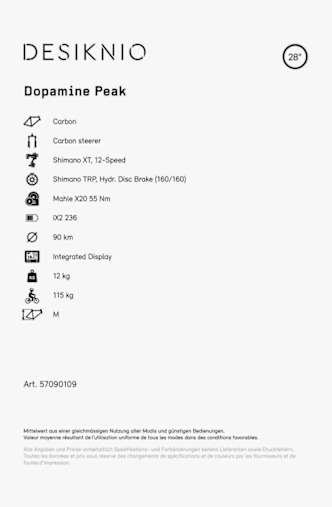 Desiknio Dopamine Peak Flat 28 E-Bike Blau