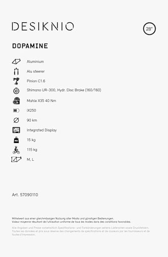 Desiknio Dopamine 28 e-bike Argent