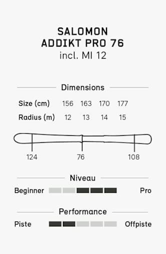 Salomon Addikt Pro 76 set sci 26/27 Bianco