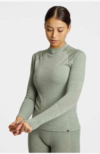 Odlo Seamless Performance Wool manche longue thermique femmes Vert