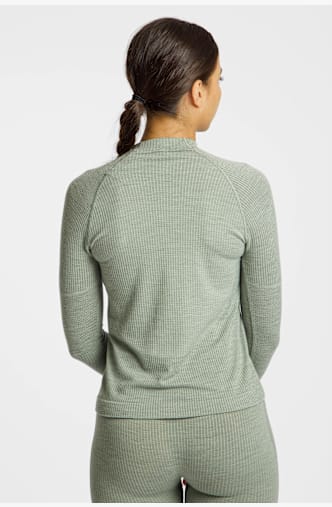 Odlo Seamless Performance Wool manche longue thermique femmes Vert