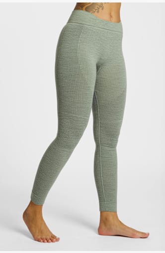 Odlo Seamless Performance Wool Damen Thermohose Grün