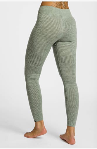 Odlo Seamless Performance Wool Damen Thermohose Grün