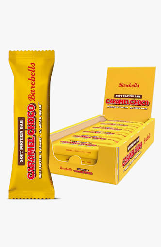 Barebells Soft Bar Caramel Choco 12 x 55 g barretta per lo sport Giallo