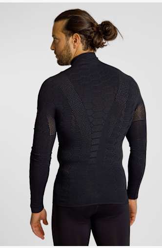 Q36.5 4 Plus Base Layer maniche lunghe termica uomo Nero