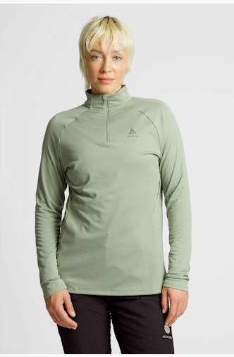 Odlo Essentials Ceramiwarm Damen Midlayer Grün