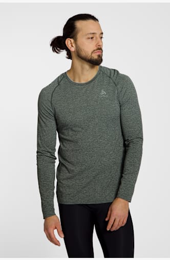 Odlo Essentials Seamless Herren Longsleeve Grün