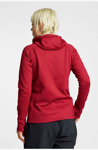 PEAK PERFORMANCE Zip Hood midlayer femmes Rouge